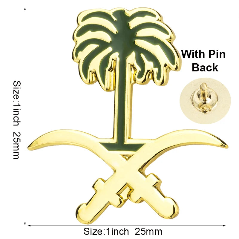شارة علم السعودية – دبوس ياقة أنيق بروح وطنية