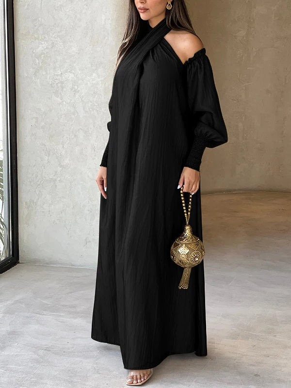 Dubai Abaya with Off Shoulders