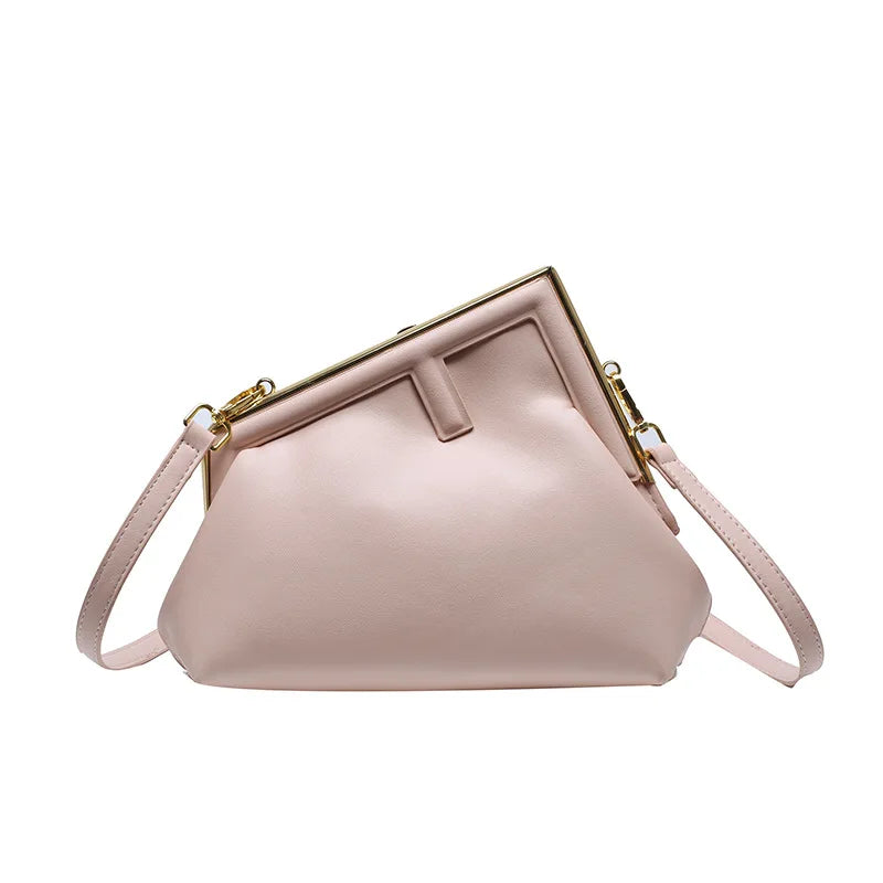 Small Faux Leather Multi Pocket Shoulder Bag