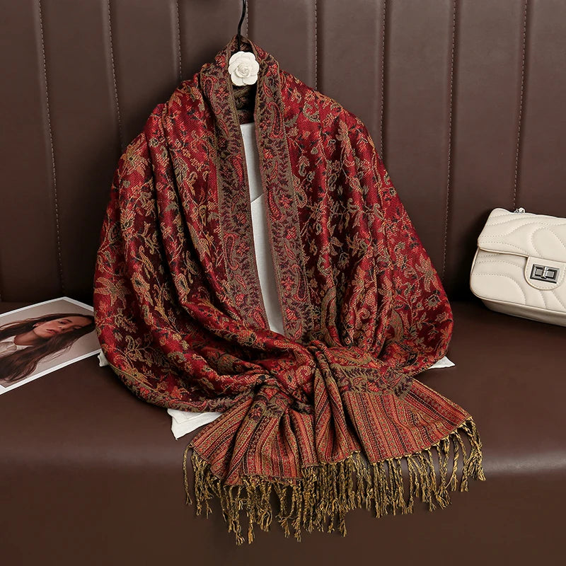 Luxury Cashmere Printed Winter Scarf