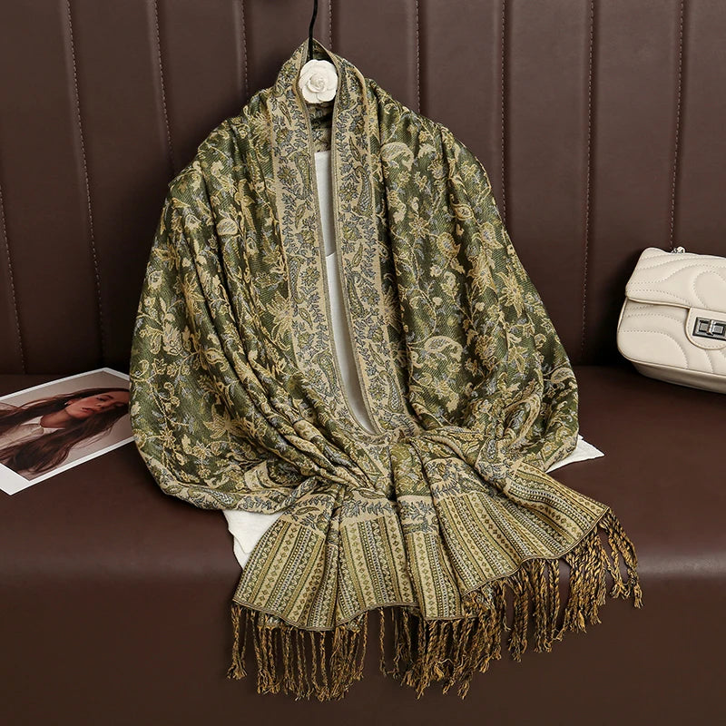 Luxury Cashmere Printed Winter Scarf