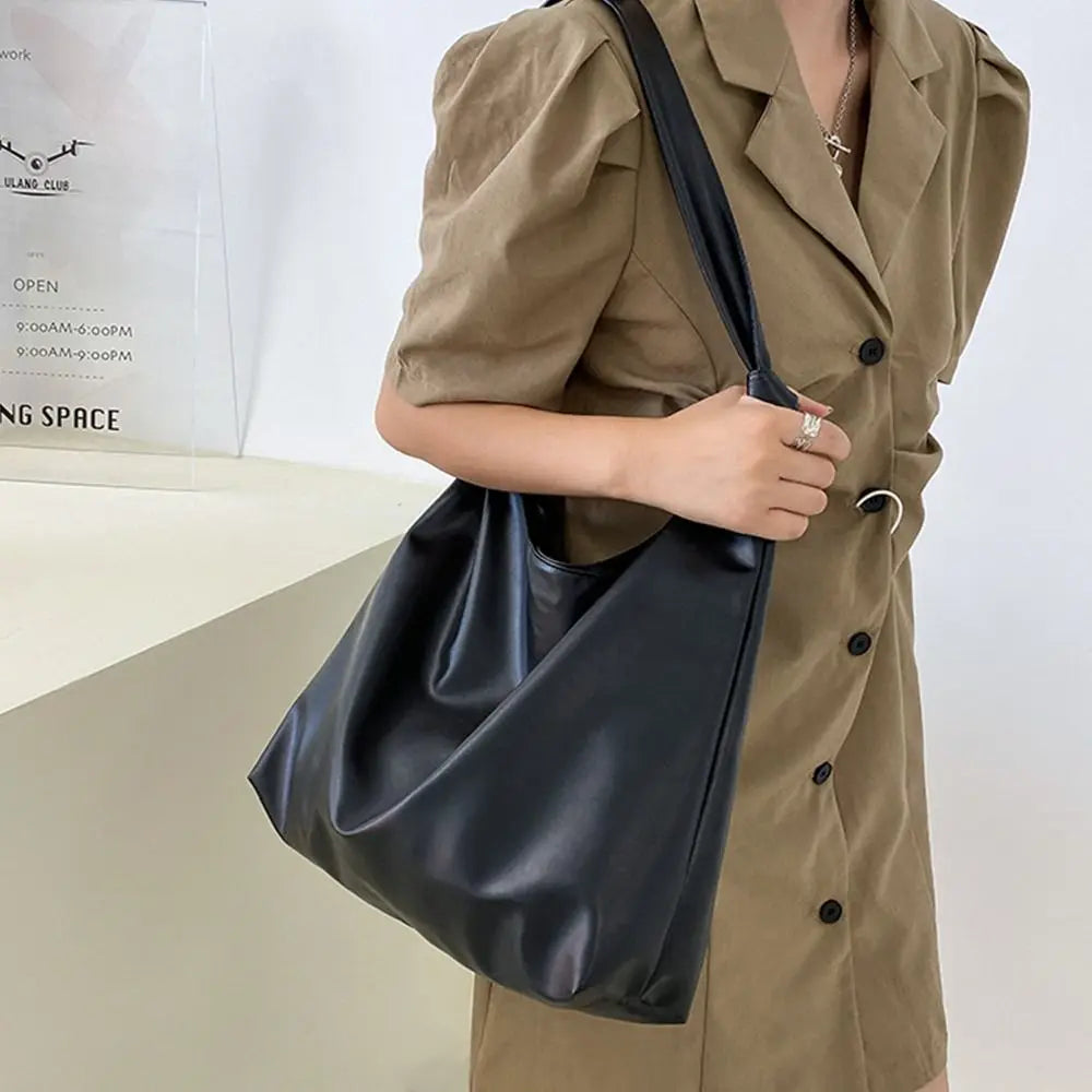 Large Capacity Leather Handbag