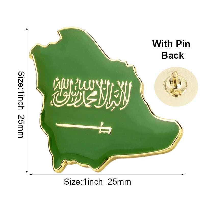 شارة علم السعودية – دبوس ياقة أنيق بروح وطنية