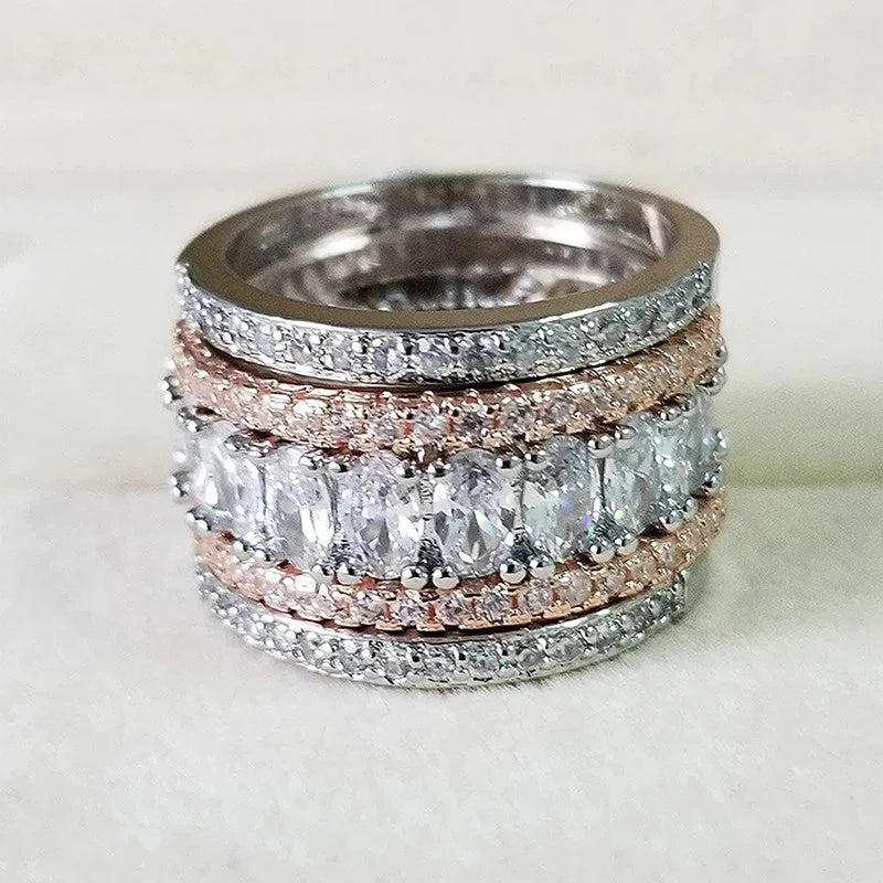 Sparkling Zircon Rings