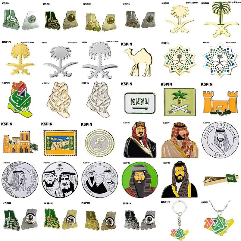 شارة علم السعودية – دبوس ياقة أنيق بروح وطنية