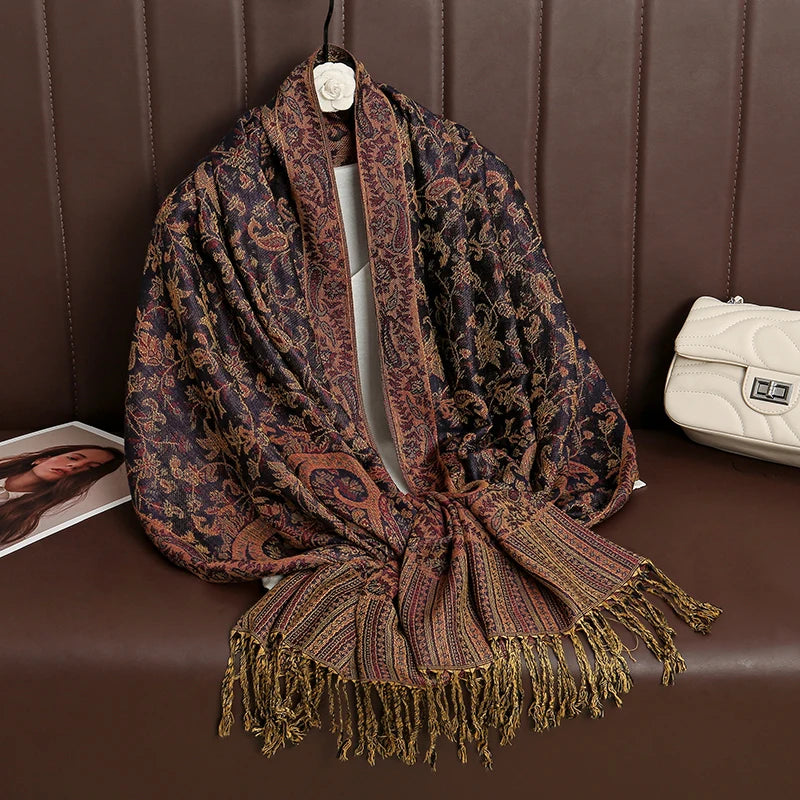 Luxury Cashmere Printed Winter Scarf