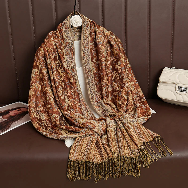 Luxury Cashmere Printed Winter Scarf