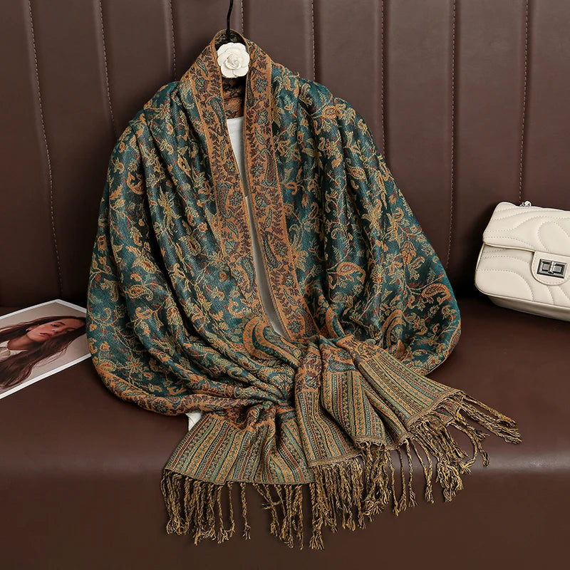 Luxury Cashmere Printed Winter Scarf