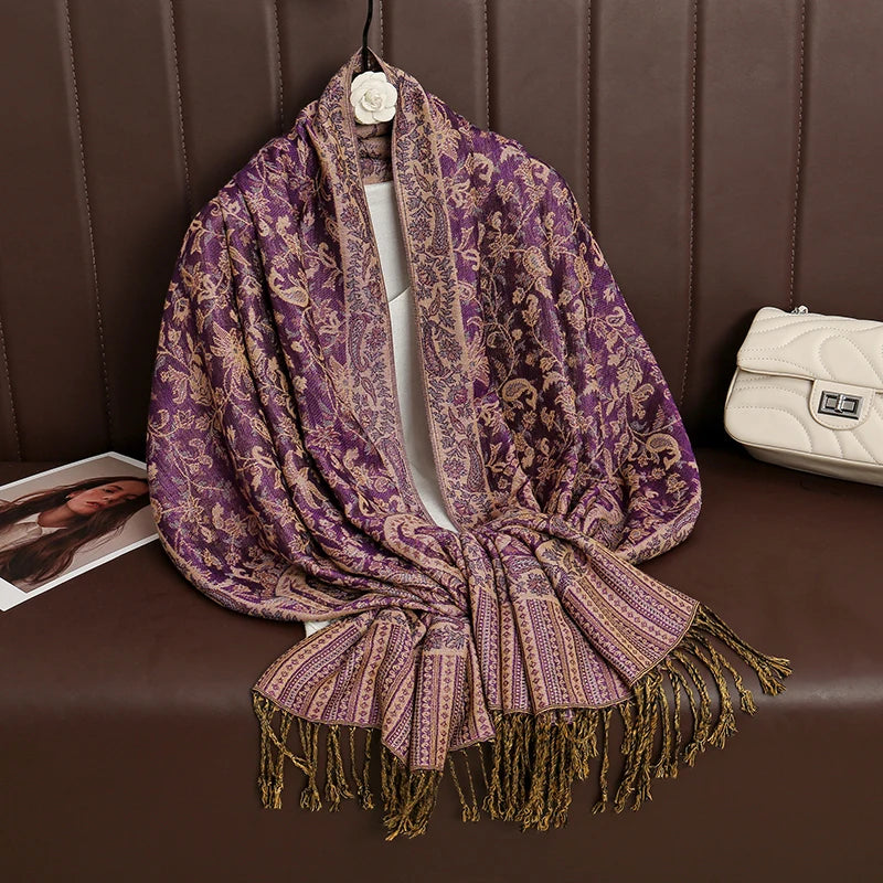 Luxury Cashmere Printed Winter Scarf