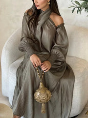 Dubai Abaya with Off Shoulders