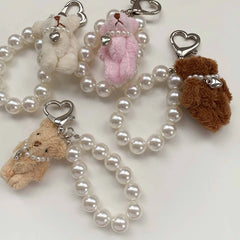 Pearl Necklace With Teddy Bear