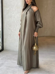 Dubai Abaya with Off Shoulders