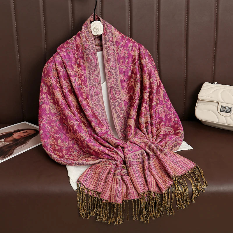 Luxury Cashmere Printed Winter Scarf