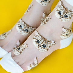 Sheer Cat Pattern Socks