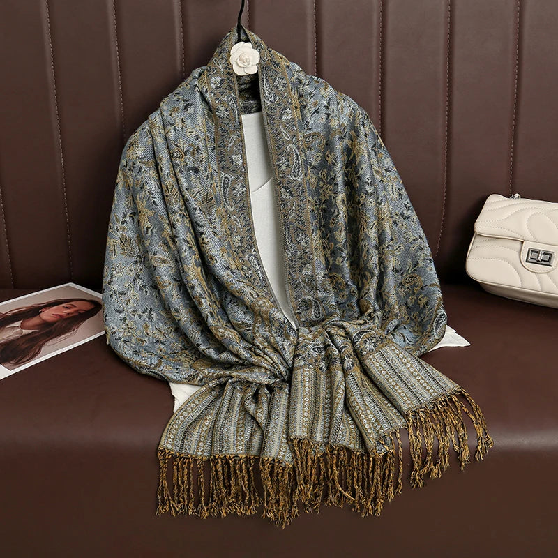 Luxury Cashmere Printed Winter Scarf