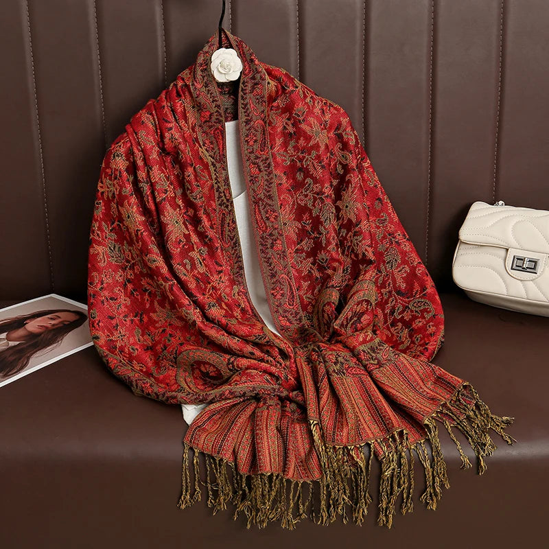 Luxury Cashmere Printed Winter Scarf