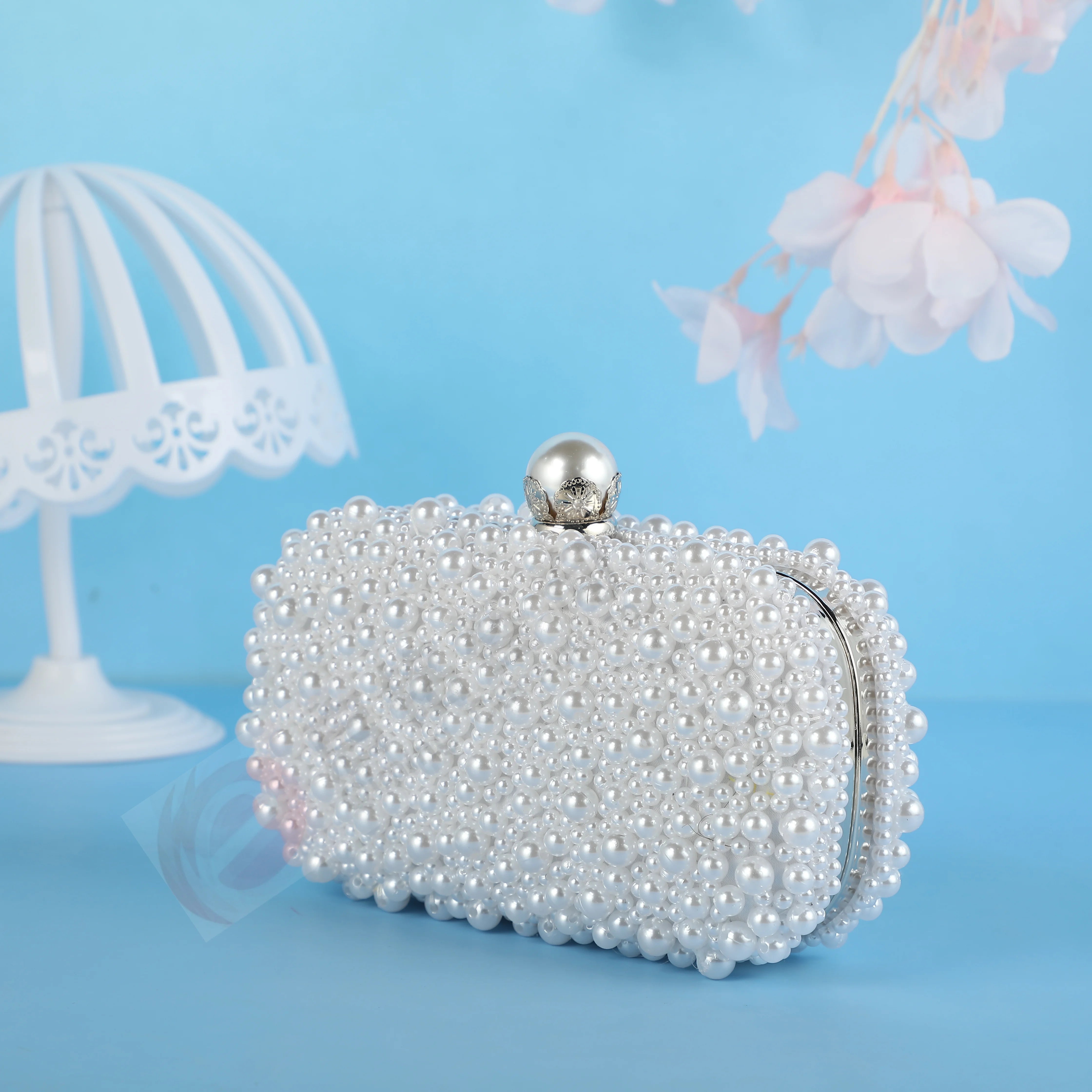 Luxury Faux Pearl Handbag