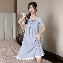 Summer Pajamas Short Sleeve Lace