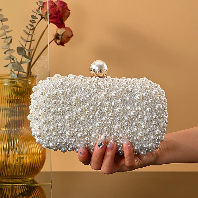 Luxury Faux Pearl Handbag