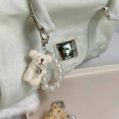 Pearl Necklace With Teddy Bear