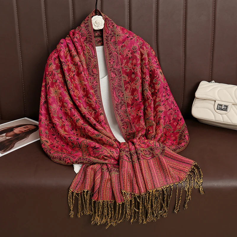 Luxury Cashmere Printed Winter Scarf