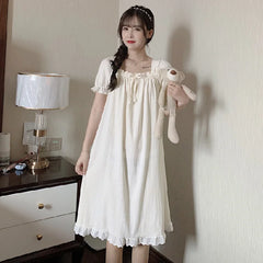 Summer Pajamas Short Sleeve Lace