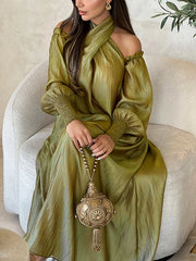 Dubai Abaya with Off Shoulders