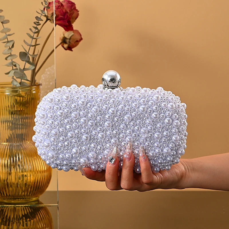 Luxury Faux Pearl Handbag