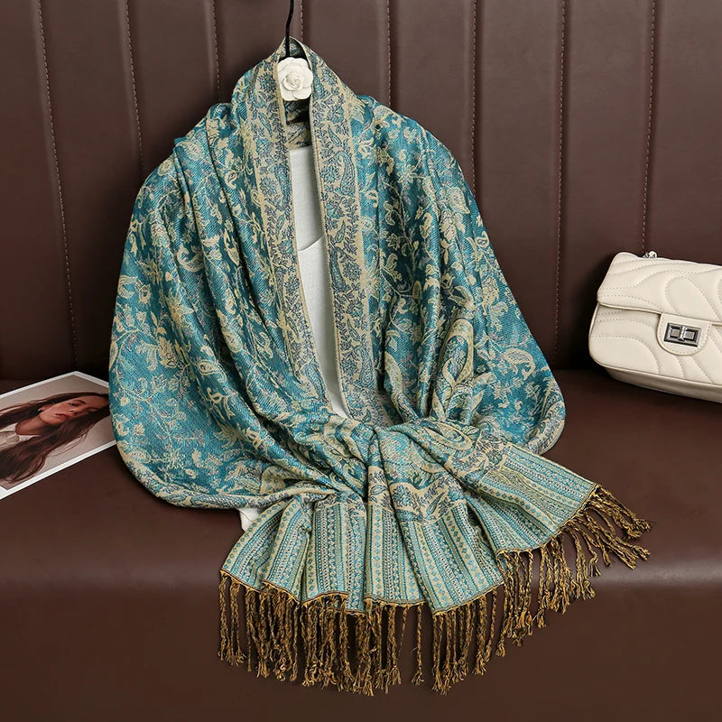 Luxury Cashmere Printed Winter Scarf