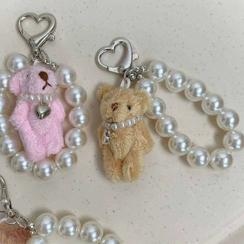 Pearl Necklace With Teddy Bear