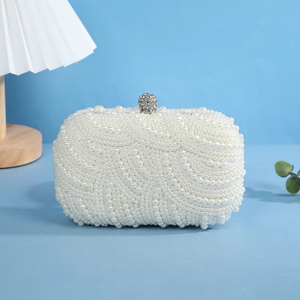 Elegant Pearl Embellished Handbag