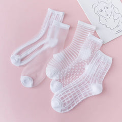 5 Sheer Lace Socks