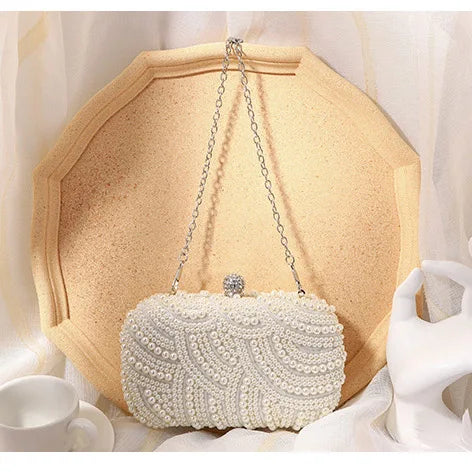 Elegant Pearl Embellished Handbag