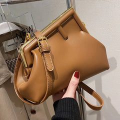 Small Faux Leather Multi Pocket Shoulder Bag