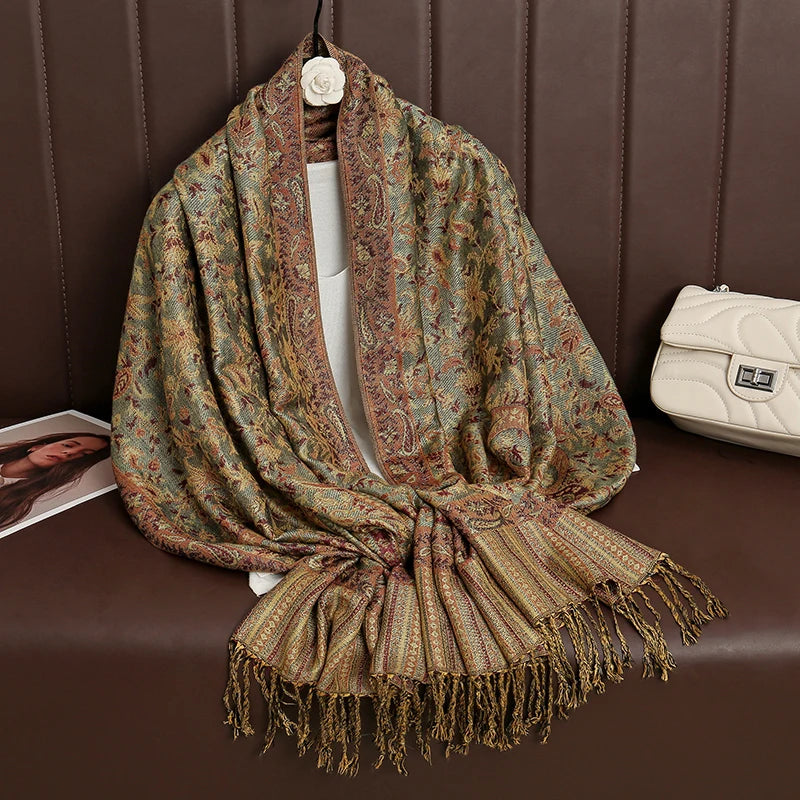 Luxury Cashmere Printed Winter Scarf