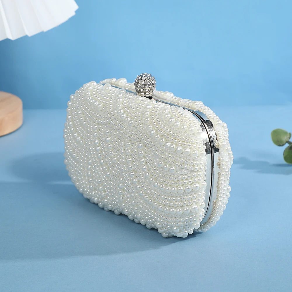 Elegant Pearl Embellished Handbag