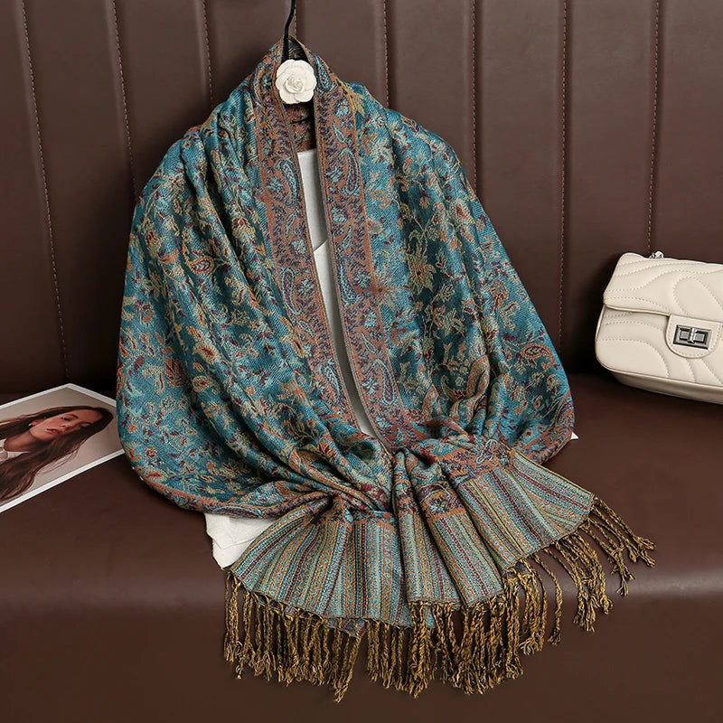 Luxury Cashmere Printed Winter Scarf